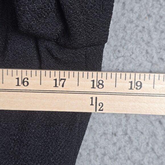 Tahari Black Ruched Side Pleat Feather Cuff Shift Dress 6 Cocktail Statement - Picture 9 of 13